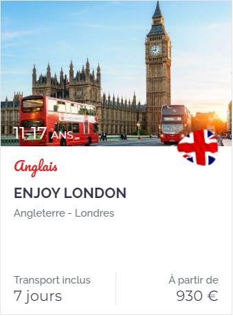 séjour linguistique à Londres pour un stage de seconde